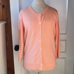 Orange and cream cardigan